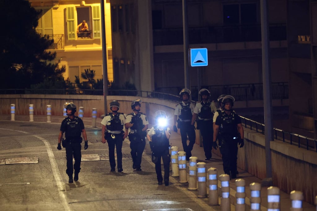 Monaco police near the site of the explosion. Photo: AFP Monaco police near the site of the explosion. Photo: AFP