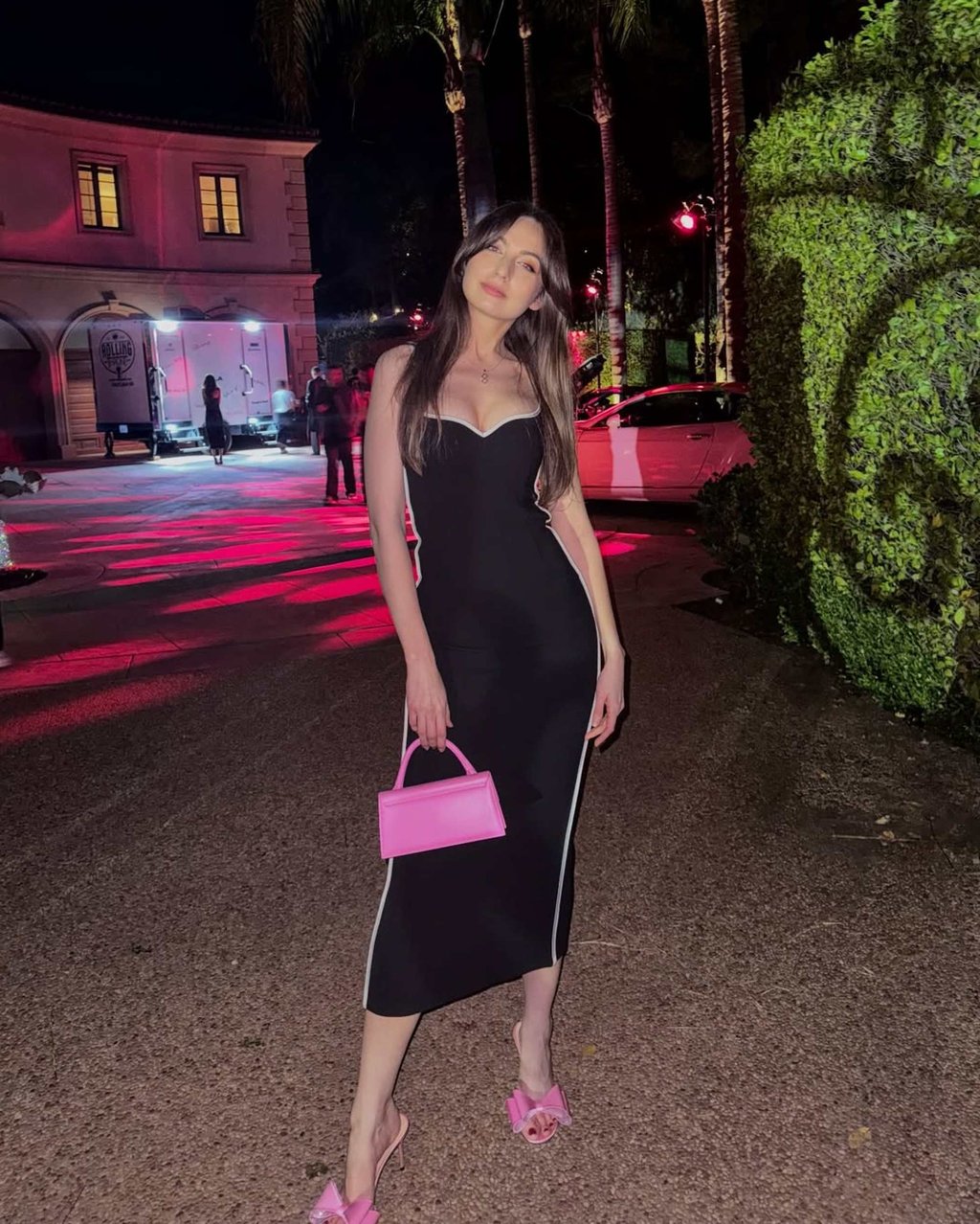 Kate Tolo arriving at Paris Hilton’s birthday party in February 2025. Photo: @katetolo/Instagram