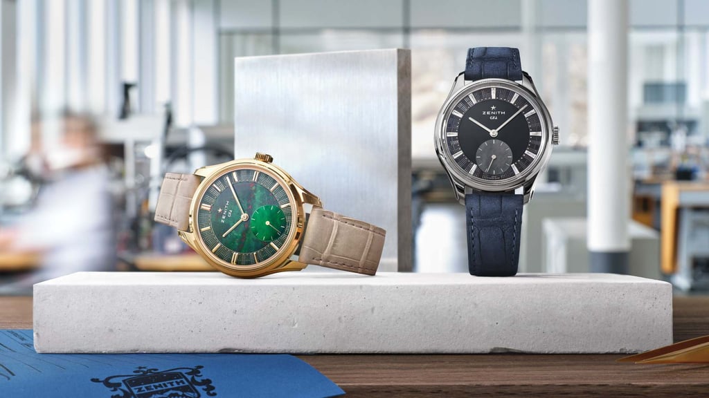 Zenith GFJ Bloodstone (left) and Tantalum. Photo: Handout Zenith GFJ Bloodstone (left) and Tantalum. Photo: Handout