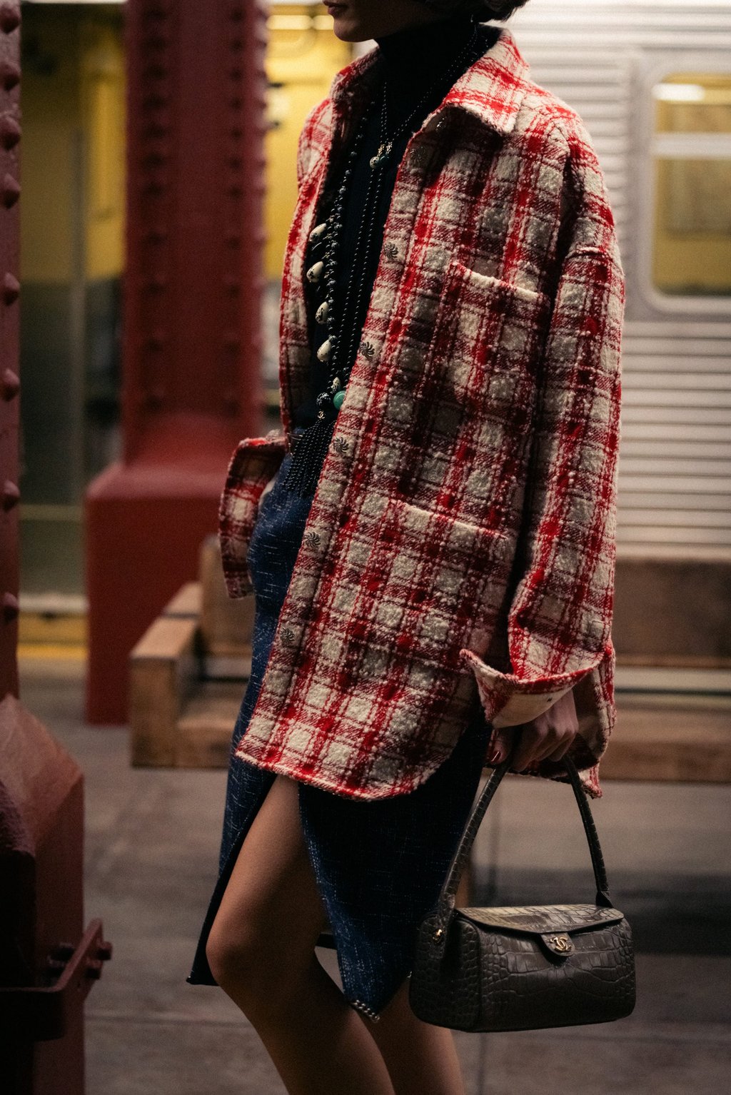 Chanel’s new boxy purse silhouette as seen on the maison’s Métiers d’Art 2026 runway. Photo: Handout
