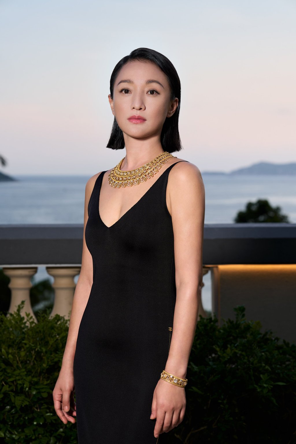 Zhou Xun wears the Chanel Imprimé Plastron necklace. Photo: Handout Zhou Xun wears the Chanel Imprimé Plastron necklace. Photo: Handout