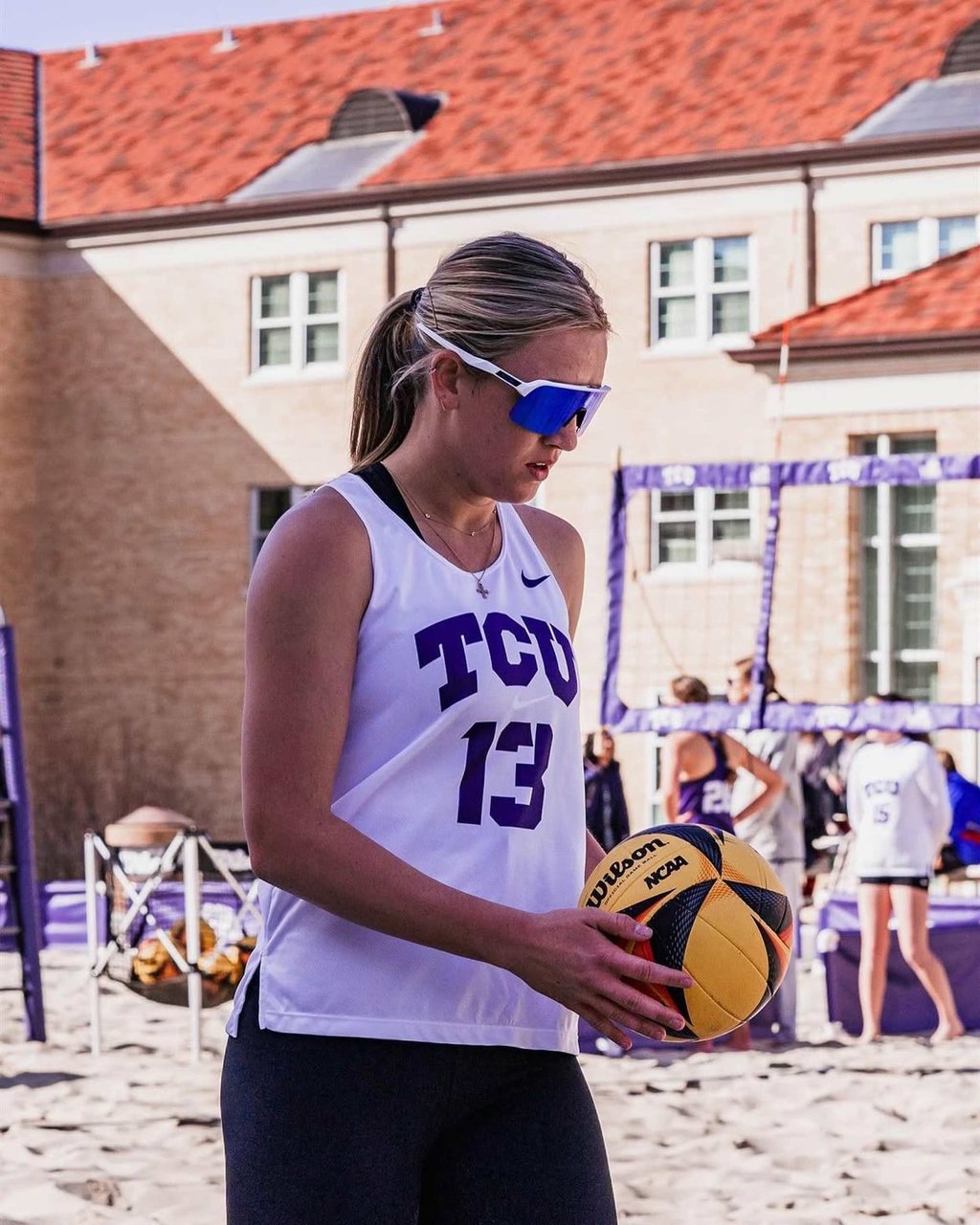 Keagan Polk was captain of her college beach volleyball team. Photo: @keagan.polk/Instagram Keagan Polk was captain of her college beach volleyball team. Photo: @keagan.polk/Instagram