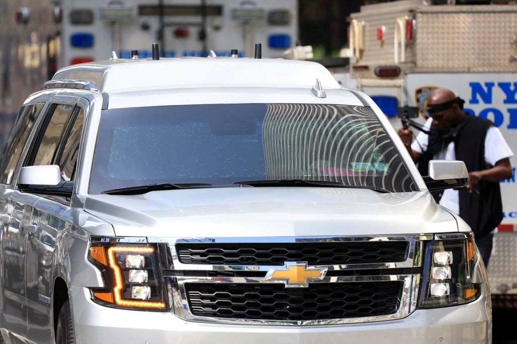 An SUV believed to be transporting Taylor Swift arrives at Madison Square Garden on Thursday. Photo: Reuters An SUV believed to be transporting Taylor Swift arrives at Madison Square Garden on Thursday. Photo: Reuters