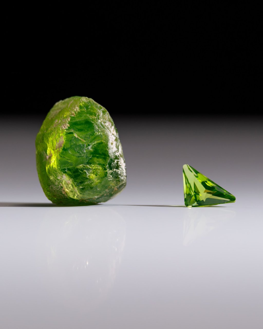 Peridot used in the making of Prada’s Couleur Vivante fine jewellery collection by Miuccia Prada and Raf Simons. Photo: Handout Peridot used in the making of Prada’s Couleur Vivante fine jewellery collection by Miuccia Prada and Raf Simons. Photo: Handout