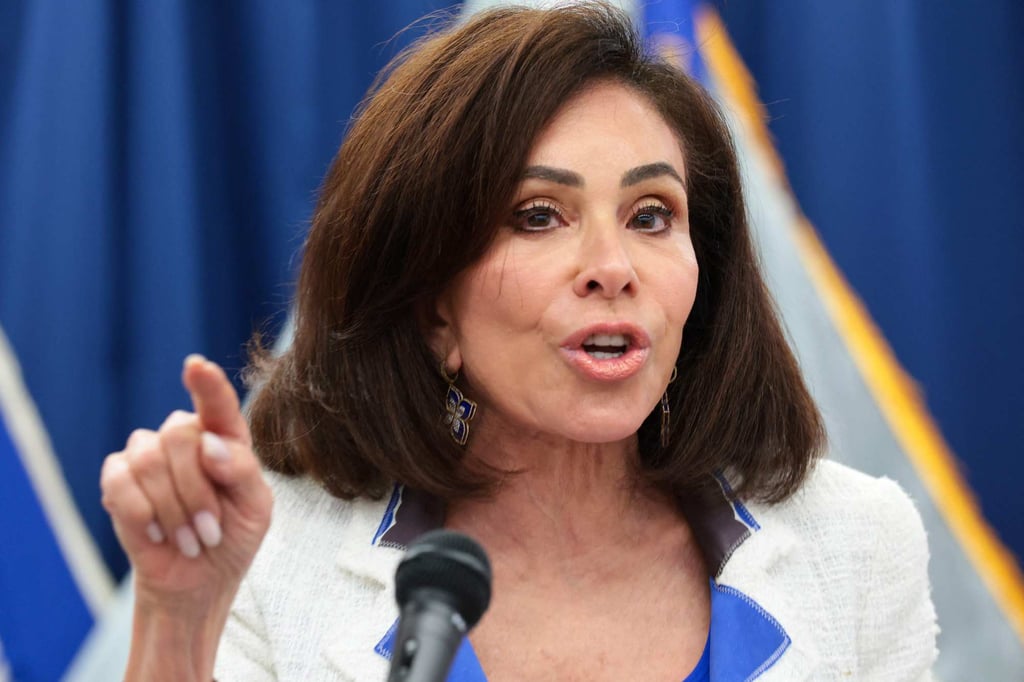 US Attorney for the District of Columbia Jeanine Pirro speaks during a press conference in Washington on Thursday. Photo: AFP US Attorney for the District of Columbia Jeanine Pirro speaks during a press conference in Washington on Thursday. Photo: AFP