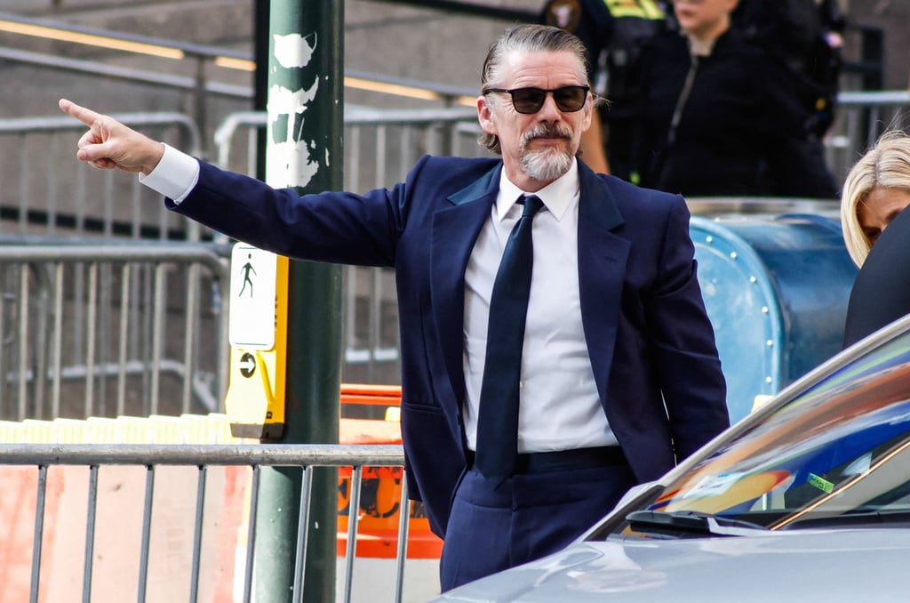 Ethan Hawke arrives at Madison Square Garden on Friday. Photo: TNS Ethan Hawke arrives at Madison Square Garden on Friday. Photo: TNS