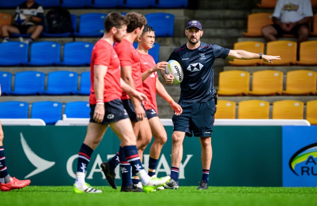 Head coach Logan Asplin (right) has rejigged the pack for the match against Samoa. Photo: HKCR Head coach Logan Asplin (right) has rejigged the pack for the match against Samoa. Photo: HKCR