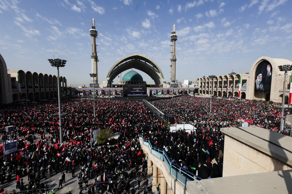 People attend a public farewell ceremony to pay their respects to Iran’s late supreme leader Ali Khamenei in Tehran, Iran on Saturday. Photo: Reuters People attend a public farewell ceremony to pay their respects to Iran’s late supreme leader Ali Khamenei in Tehran, Iran on Saturday. Photo: Reuters