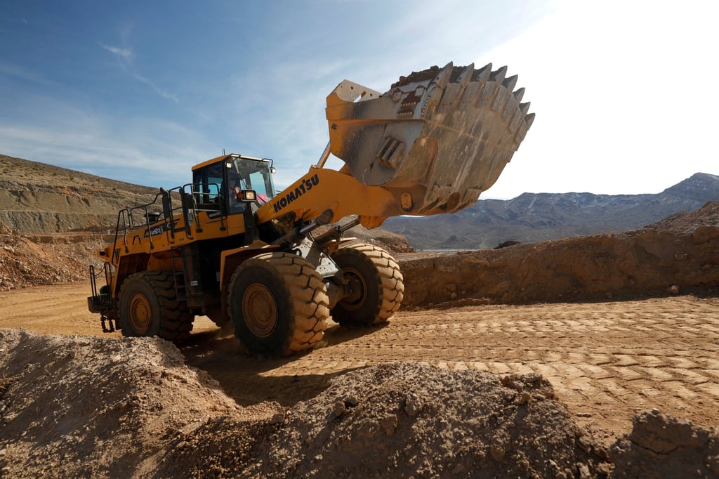 A wheel loader moves ore at a rare earth mine in Mountain Pass, California – one of the few significant rare earth production sites outside China. Photo: Reuters A wheel loader moves ore at a rare earth mine in Mountain Pass, California – one of the few significant rare earth production sites outside China. Photo: Reuters