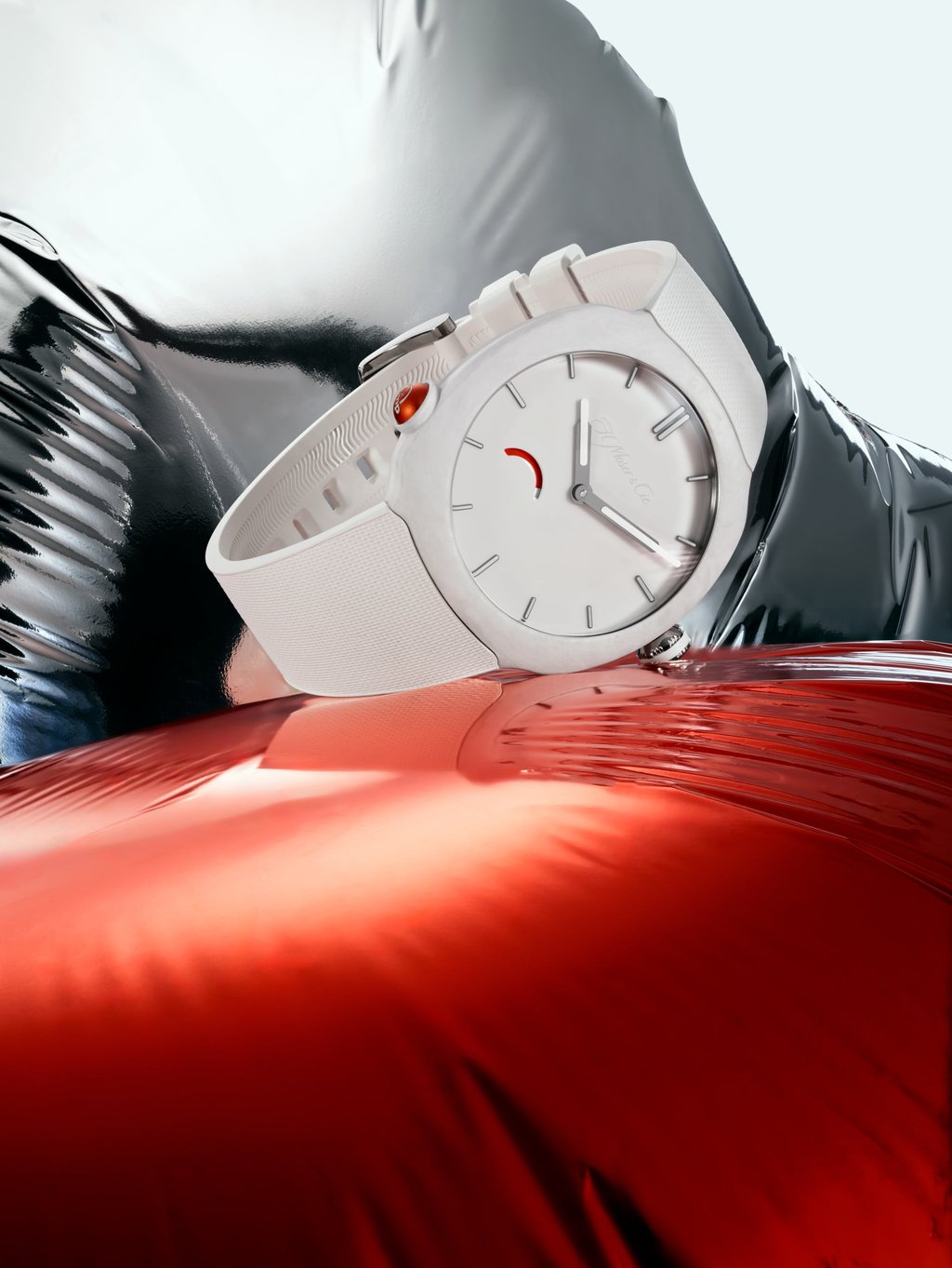 H. Moser & Cie Streamliner Pump in white forged quartz. Photo: Handout H. Moser & Cie Streamliner Pump in white forged quartz. Photo: Handout