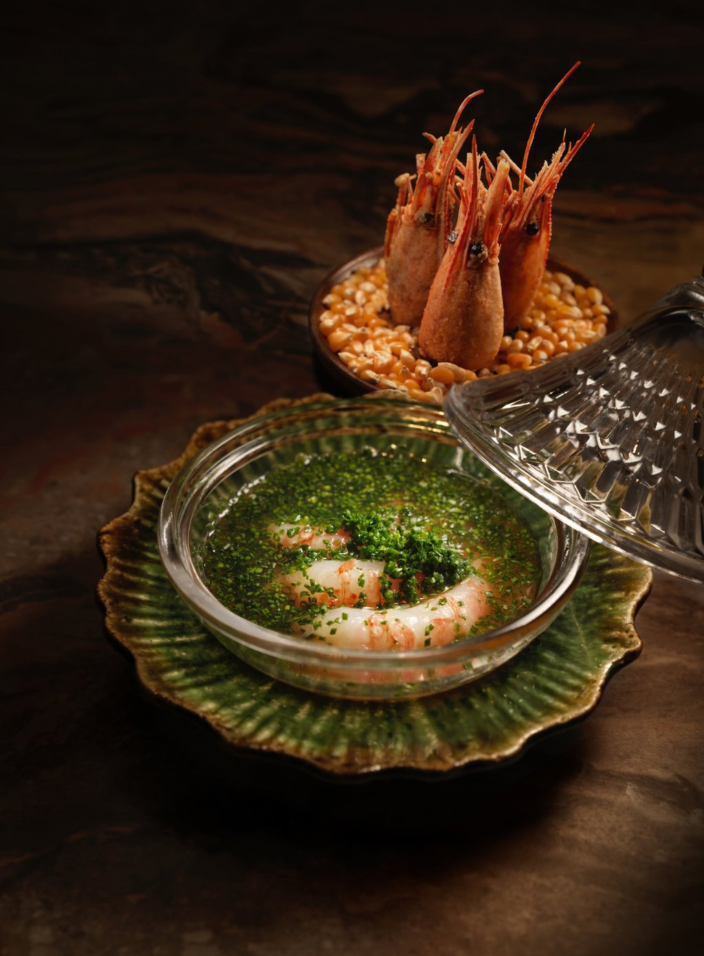 Botan shrimp ceviche at Central Table, with marinated prawn meat and deep-fried prawn heads. Photo: courtesy Central Table Botan shrimp ceviche at Central Table, with marinated prawn meat and deep-fried prawn heads. Photo: courtesy Central Table