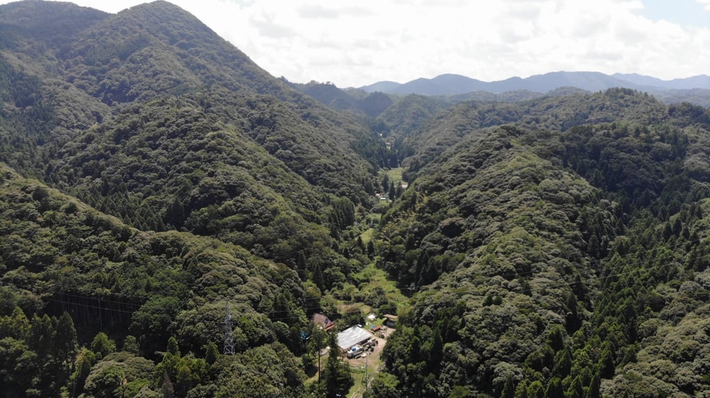 Mujun Planet, the village on Shinya Kobayashi’s mountain in Japan’s Shimane prefecture, has been six years in the making. Photo: courtesy Mujun Mujun Planet, the village on Shinya Kobayashi’s mountain in Japan’s Shimane prefecture, has been six years in the making. Photo: courtesy Mujun