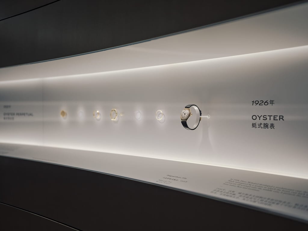 A 1926 Rolex Oyster on display at the “Oyster Story” exhibition. Photo: Rolex/Anthony Reed A 1926 Rolex Oyster on display at the “Oyster Story” exhibition. Photo: Rolex/Anthony Reed
