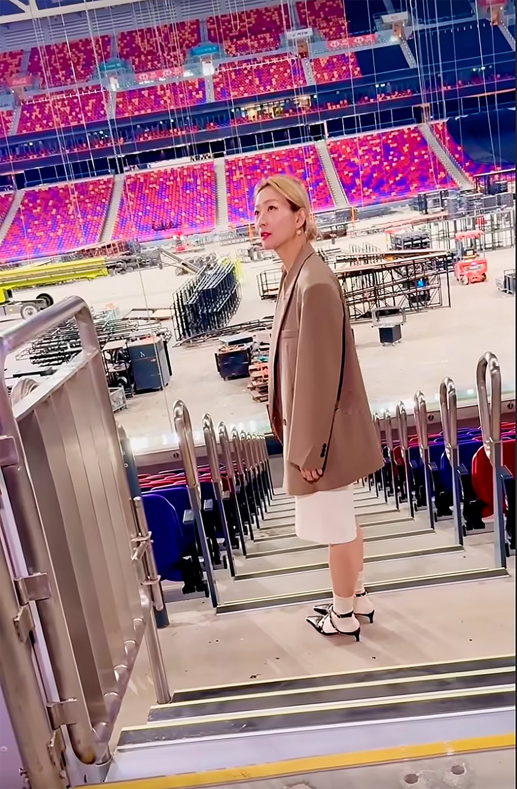 A recent post by Sammi Cheng at Kai Tai Stadium showed the venue being prepared for the show. Photo: Facebook/Sammi Cheng A recent post by Sammi Cheng at Kai Tai Stadium showed the venue being prepared for the show. Photo: Facebook/Sammi Cheng