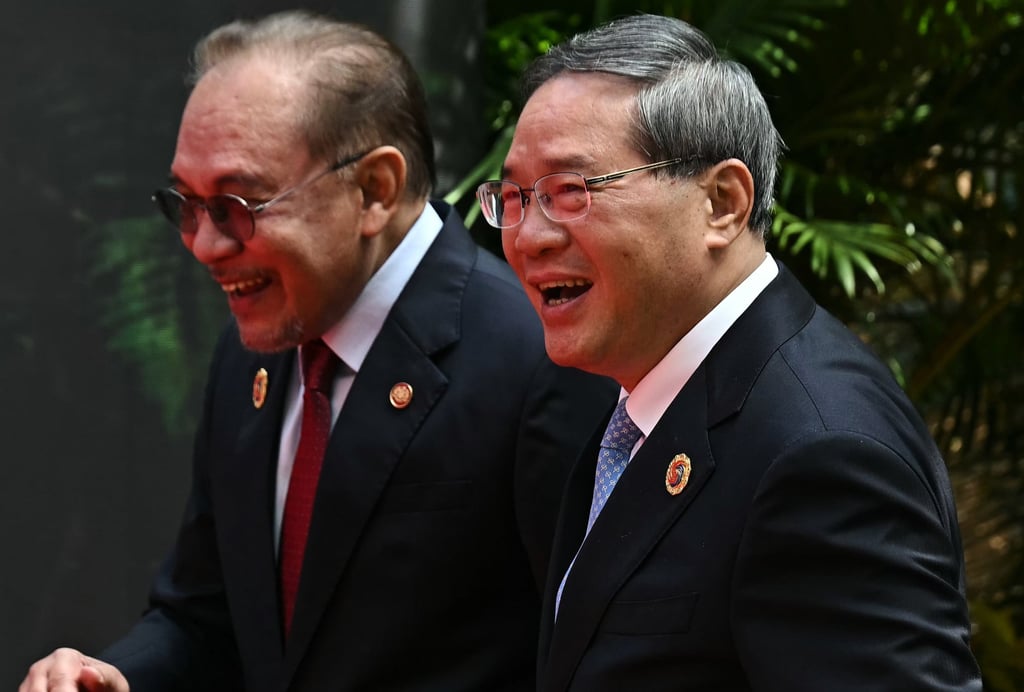 China’s Premier Li Qiang (right) walks with Malaysia’s Prime Minister Anwar Ibrahim to attend the Asean summit in Kuala Lumpur on October 27, 2025. Photo: AP China’s Premier Li Qiang (right) walks with Malaysia’s Prime Minister Anwar Ibrahim to attend the Asean summit in Kuala Lumpur on October 27, 2025. Photo: AP