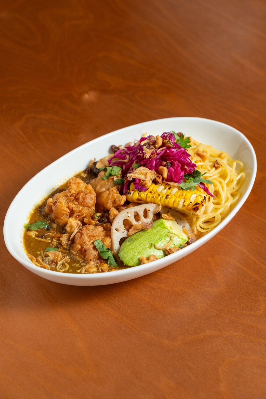 Japanese curry with karaage chicken and pasta at Curry Room. Photo: courtesy Curry Room Japanese curry with karaage chicken and pasta at Curry Room. Photo: courtesy Curry Room