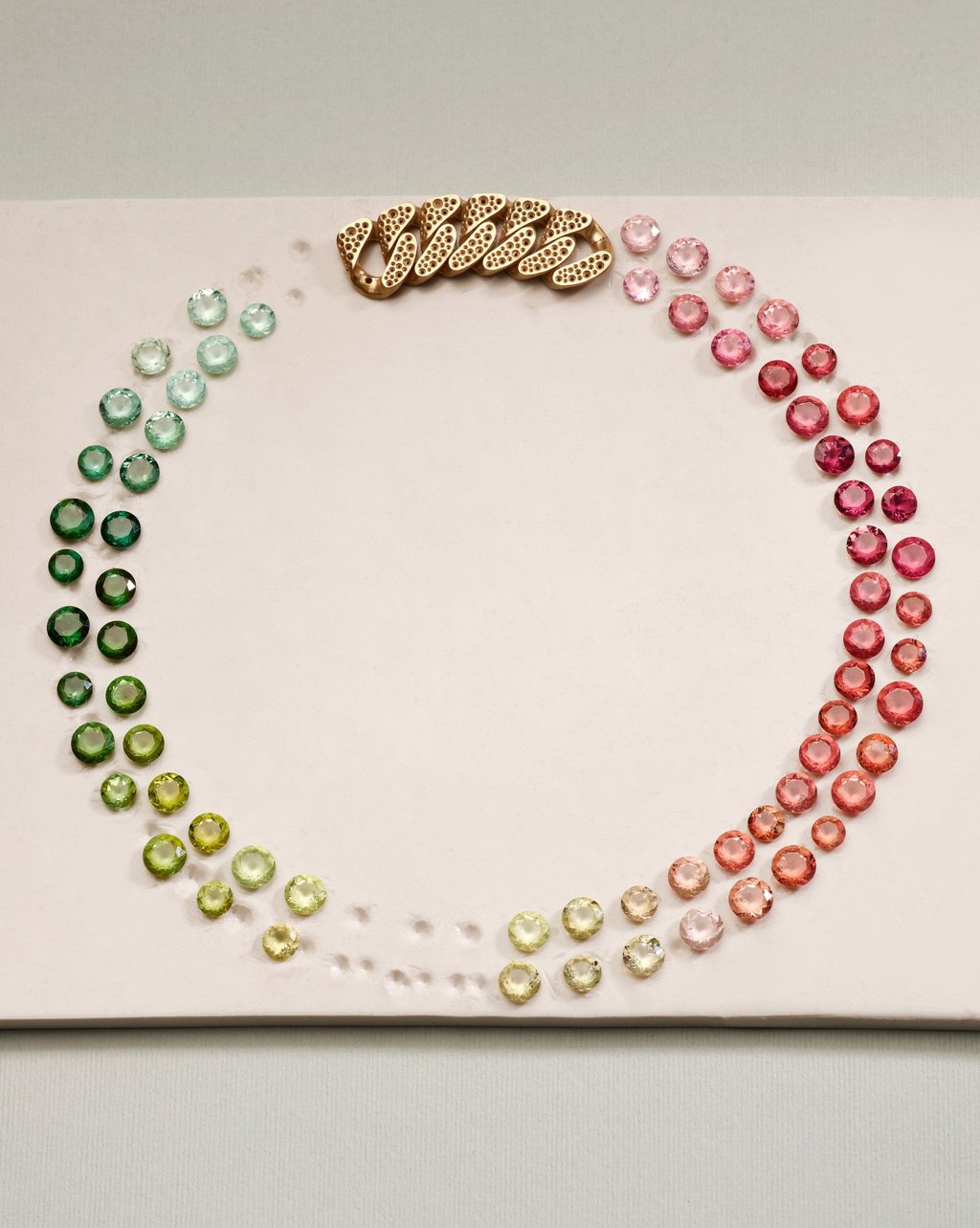 The Rainbow Supreme necklace features a sequence of 68 round-cut tourmalines. Photo: Handout The Rainbow Supreme necklace features a sequence of 68 round-cut tourmalines. Photo: Handout