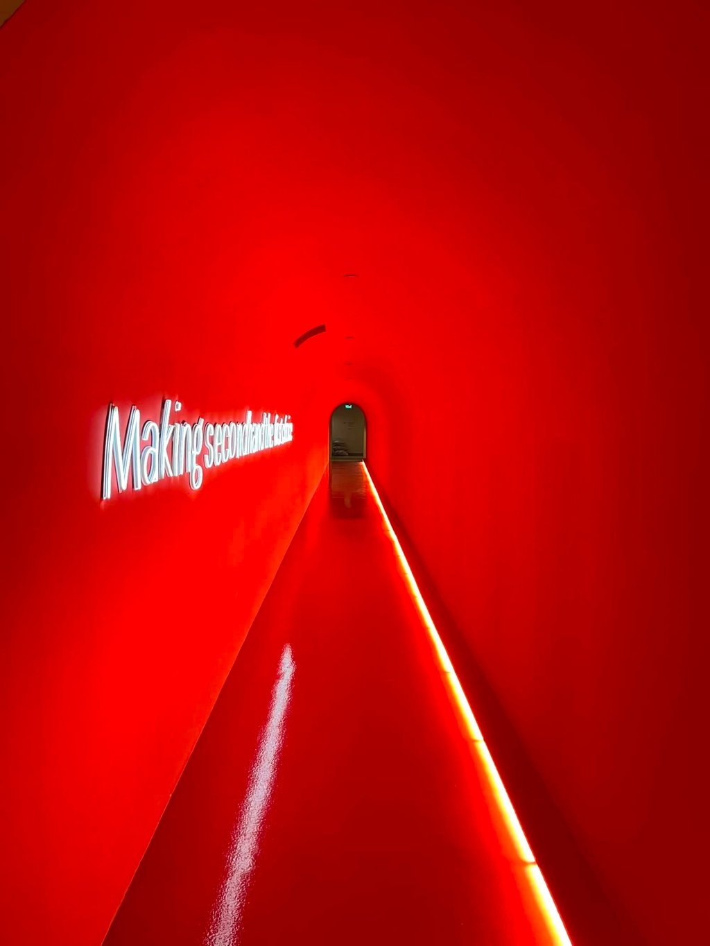 A red tunnel greets employees at Carousell’s Singapore office, showing the company’s mission to “make second-hand the first choice”. Photo: Jean Iau A red tunnel greets employees at Carousell’s Singapore office, showing the company’s mission to “make second-hand the first choice”. Photo: Jean Iau