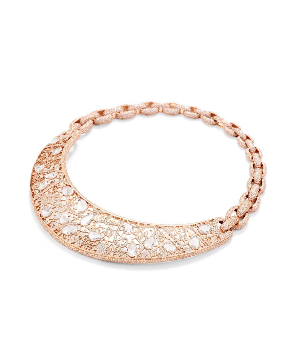 The Arabesque necklace with 18 rose-cut diamonds. Photo: Handout The Arabesque necklace with 18 rose-cut diamonds. Photo: Handout