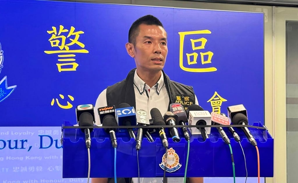 Senior Superintendent Hui Hong-kit speaks to media about the case at a press conference on Thursday. Photo: Handout