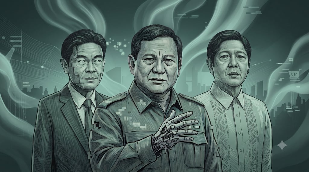AI-generated deepfakes of Southeast Asian leaders are increasingly being used by online scam syndicates. This illustration was produced with the assistance of Google’s Nano Banana. Illustration: Greg Fountain AI-generated deepfakes of Southeast Asian leaders are increasingly being used by online scam syndicates. This illustration was produced with the assistance of Google’s Nano Banana. Illustration: Greg Fountain