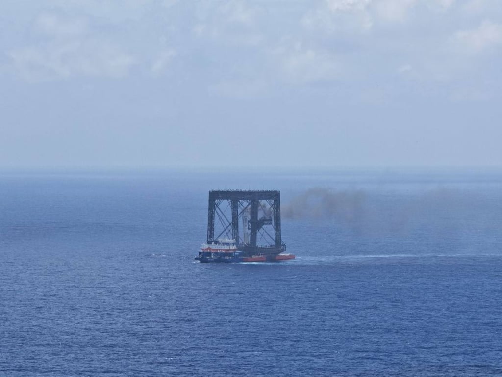 The Long March 10B reusable rocket recovery on Friday marks China’s first controlled orbital-class booster recovery. Photo: Xinhua The Long March 10B reusable rocket recovery on Friday marks China’s first controlled orbital-class booster recovery. Photo: Xinhua