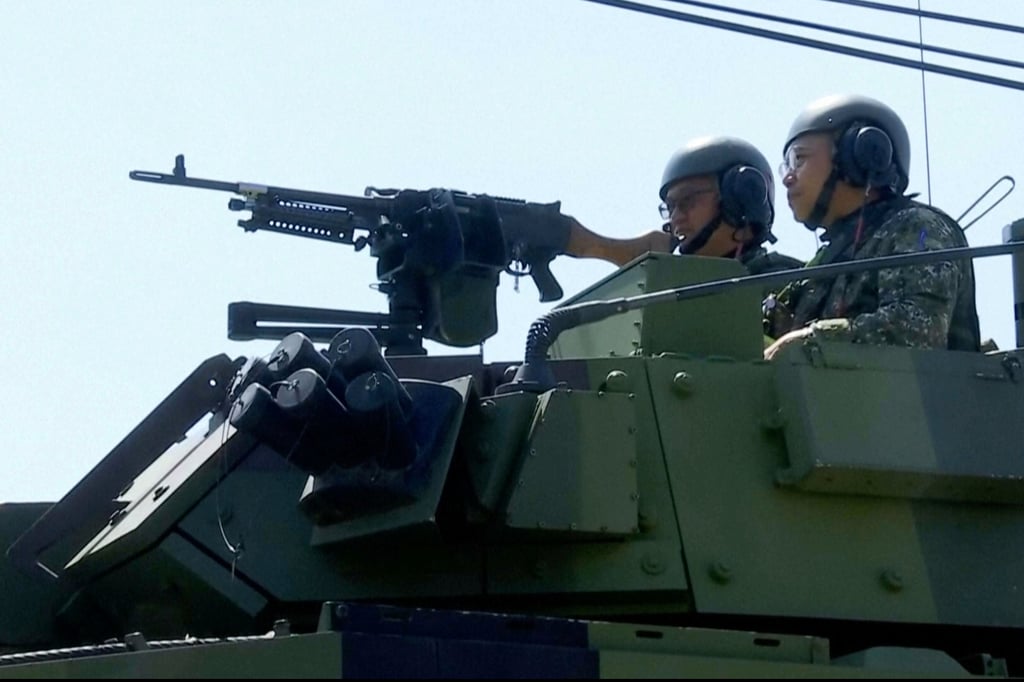 Taiwan’s defence ministry plans to rely heavily on technology to offset its manpower shortage. Photo: SET TV via AP Taiwan’s defence ministry plans to rely heavily on technology to offset its manpower shortage. Photo: SET TV via AP