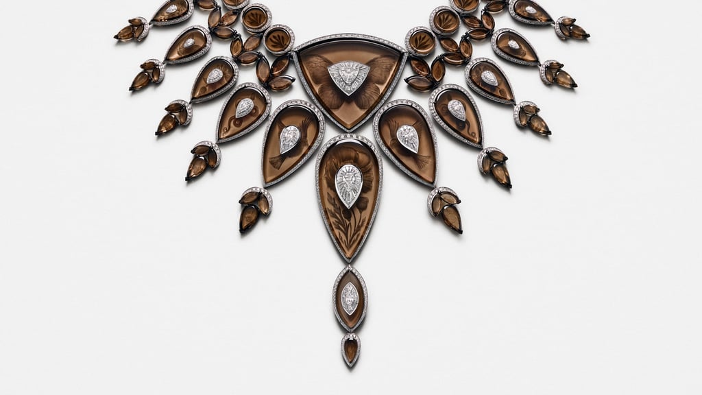 A smoky quartz necklace from the line’s Tattoo chapter. Photo: Handout A smoky quartz necklace from the line’s Tattoo chapter. Photo: Handout