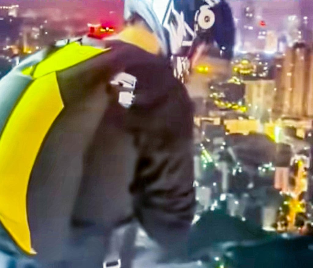 Ren, above, prepping his dangerous night jump, reflecting a broader trend of creators risking their lives for viral fame. Photo: Handout Ren, above, prepping his dangerous night jump, reflecting a broader trend of creators risking their lives for viral fame. Photo: Handout