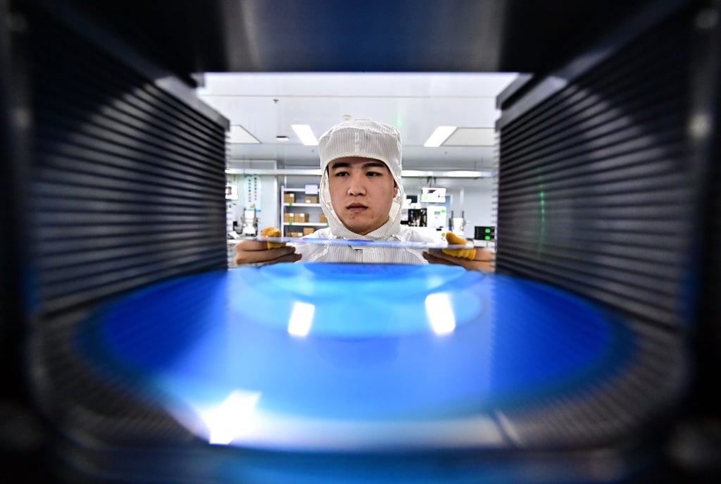 An employee packages semiconductor power devices for export in Fuzhou, in China’s central Jiangxi province. Photo: Getty Images An employee packages semiconductor power devices for export in Fuzhou, in China’s central Jiangxi province. Photo: Getty Images