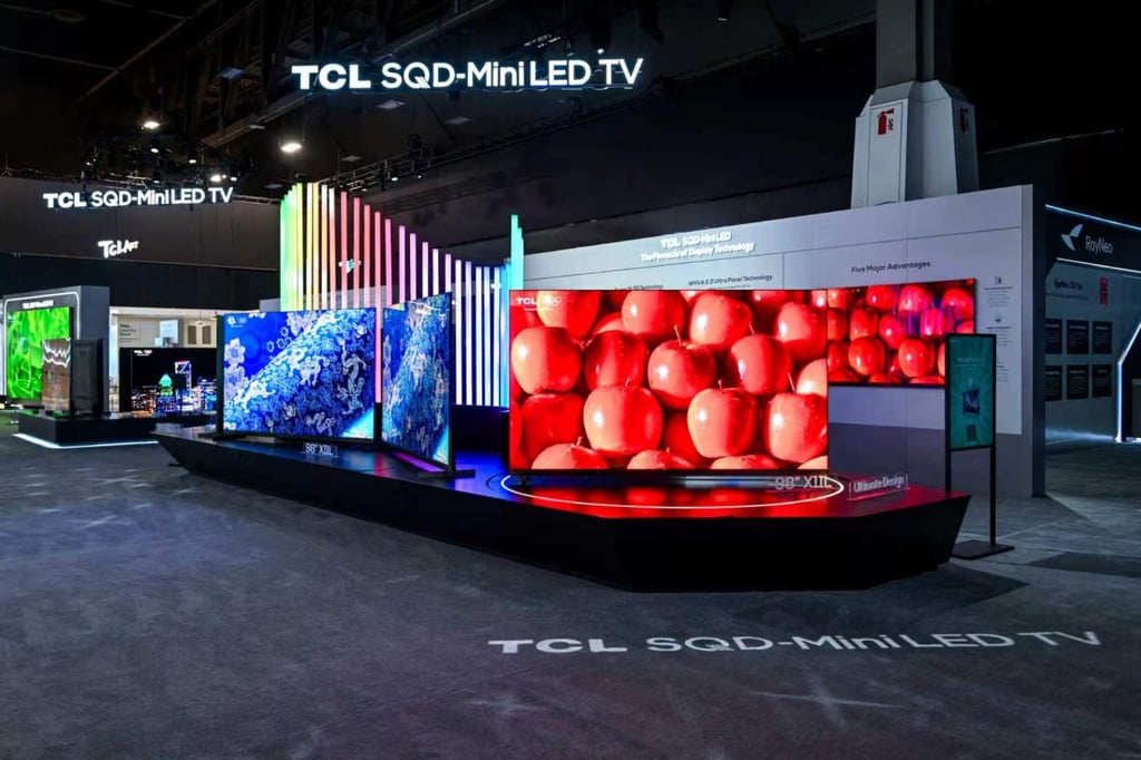 TCL showcases its SQD-Mini LED TV technology at its core exhibition area during CES 2026, highlighting its latest advances in premium display innovation. TCL showcases its SQD-Mini LED TV technology at its core exhibition area during CES 2026, highlighting its latest advances in premium display innovation.