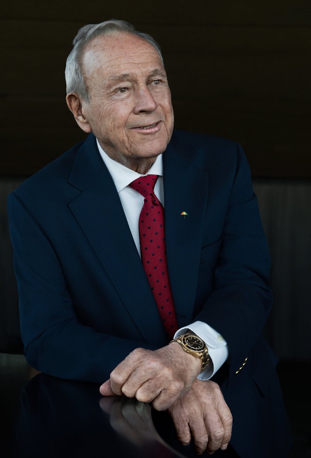Rolex Testimonee Arnold Palmer, an all-time great of the game who won The Open at Royal Birkdale in 1961, after hitting a miraculous shot out of a blackberry bush in his final round. Photo: Handout Rolex Testimonee Arnold Palmer, an all-time great of the game who won The Open at Royal Birkdale in 1961, after hitting a miraculous shot out of a blackberry bush in his final round. Photo: Handout