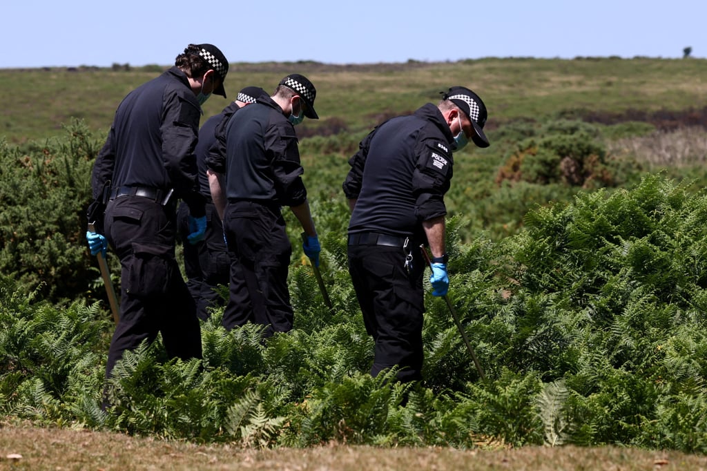 Police officers investigate the area near the home of 78-year-old former government minister Ann Widdecombe after she was found dead, in Haytor, Britain, on Saturday. Photo: Reuters Police officers investigate the area near the home of 78-year-old former government minister Ann Widdecombe after she was found dead, in Haytor, Britain, on Saturday. Photo: Reuters