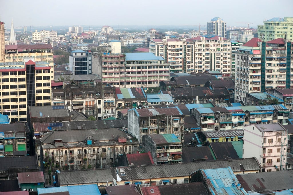 A view of Yangon city, Myanmar, on March 12. Photo: EPA A view of Yangon city, Myanmar, on March 12. Photo: EPA