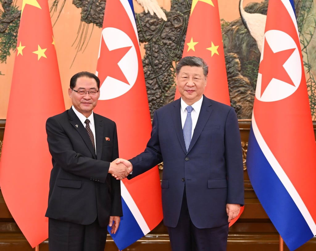 Chinese President Xi Jinping meets with North Korean Premier Pak Thae-song in Beijing on July 10. Photo: Xinhua Chinese President Xi Jinping meets with North Korean Premier Pak Thae-song in Beijing on July 10. Photo: Xinhua