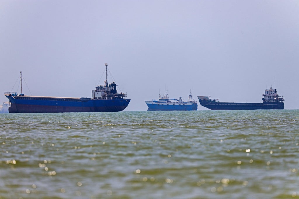 Ships anchor in Bandar Abbas, Iran, along the Strait of Hormuz on June 18. Photo: ISNA/AFP Ships anchor in Bandar Abbas, Iran, along the Strait of Hormuz on June 18. Photo: ISNA/AFP