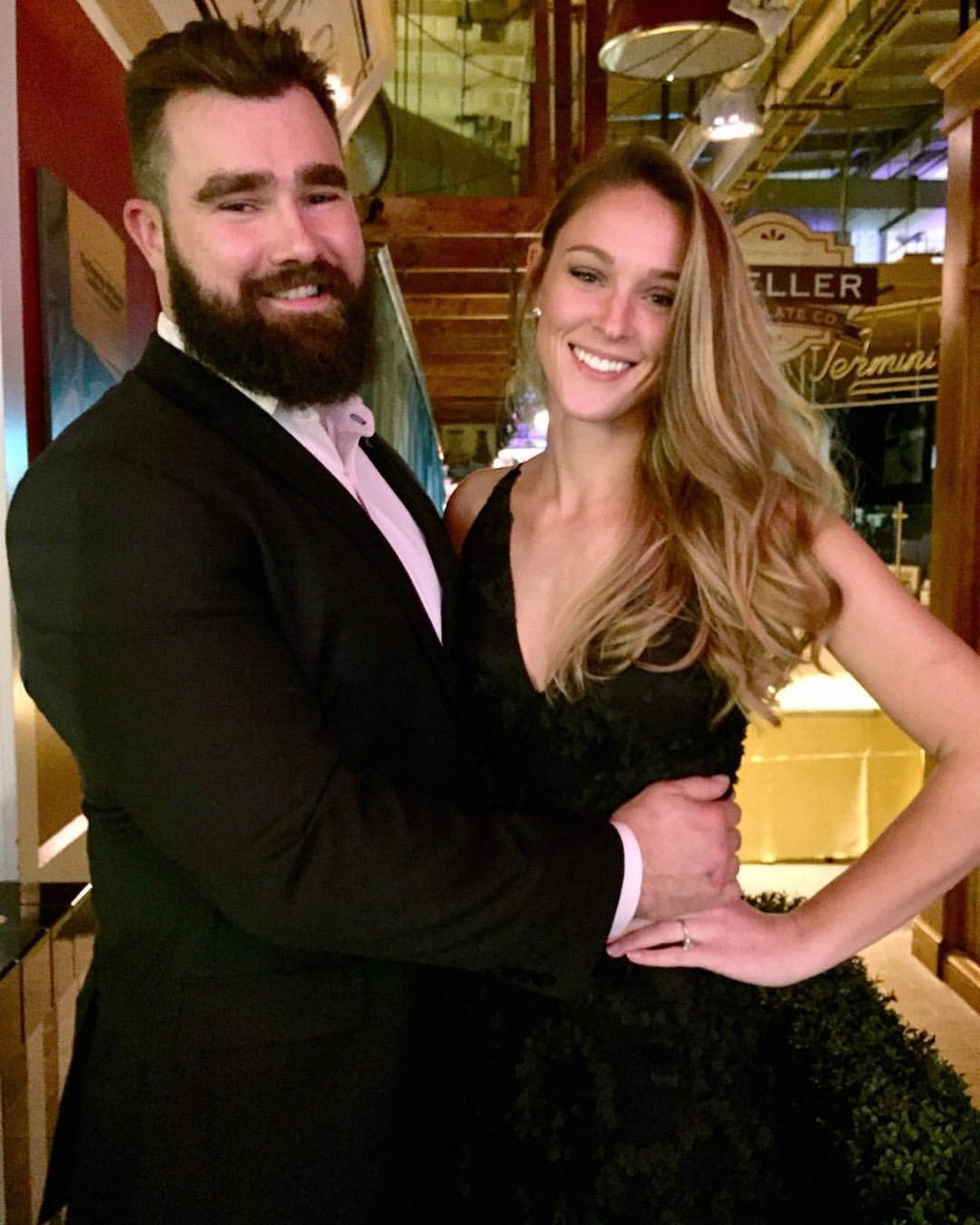 Kylie and Jason Kelce in early 2018, a month before they wed. Photo: @kykelce/Instagram