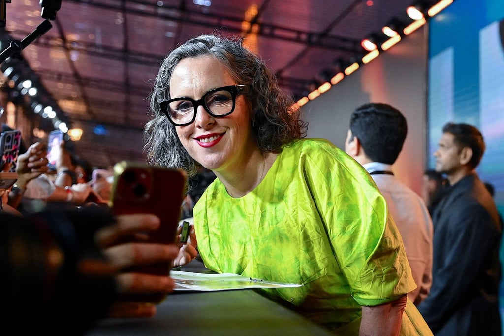 Emma Thomas at The Odyssey’s premiere in Mumbai, on July 11. Photo: AFP Emma Thomas at The Odyssey’s premiere in Mumbai, on July 11. Photo: AFP