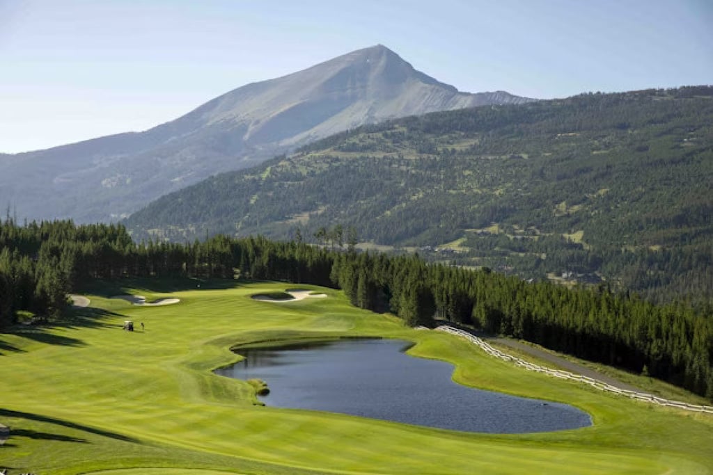 Yellowstone Club has its own 18-hole golf course and pristine skiing terrain. Photo: Handout Yellowstone Club has its own 18-hole golf course and pristine skiing terrain. Photo: Handout