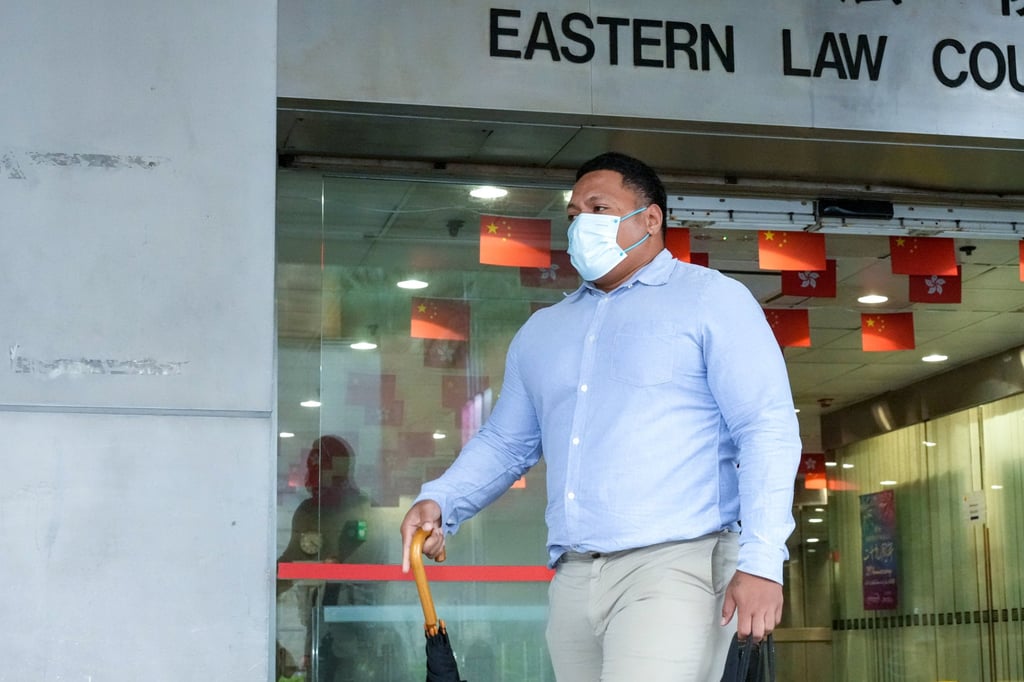 Faizal Solomona Penesa argued that he did not have any indecent intention, despite the gesture being inappropriate to a stranger. Photo: Dickson Lee Faizal Solomona Penesa argued that he did not have any indecent intention, despite the gesture being inappropriate to a stranger. Photo: Dickson Lee
