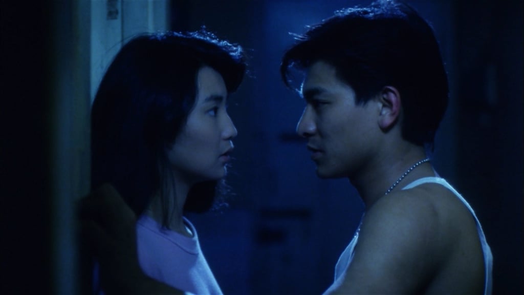 Maggie Cheung and Andy Lau in a still from As Tears Go By (1988). Maggie Cheung and Andy Lau in a still from As Tears Go By (1988).