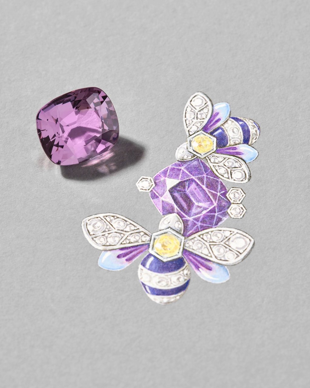 Illustrating the Saffron Flower brooch. Photo: Handout Illustrating the Saffron Flower brooch. Photo: Handout