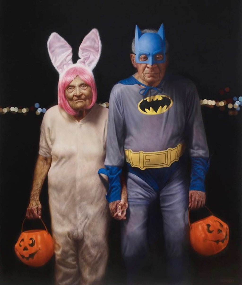 Jason Bard Yarmosky’s grandparents featured in his work, “Trick or Treaters” (2013). Photo: @jasonbardyarmosky/Instagram Jason Bard Yarmosky’s grandparents featured in his work, “Trick or Treaters” (2013). Photo: @jasonbardyarmosky/Instagram