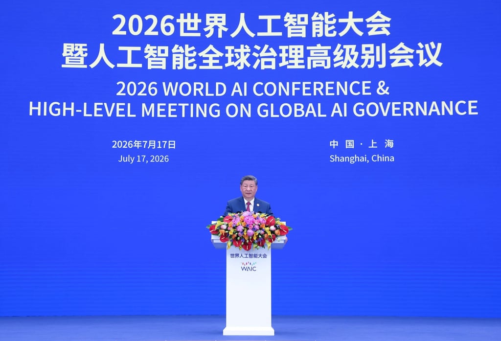 President Xi Jinping delivers a speech at the opening of the 2026 World Artificial Intelligence Conference in Shanghai. Photo: Xinhua President Xi Jinping delivers a speech at the opening of the 2026 World Artificial Intelligence Conference in Shanghai. Photo: Xinhua