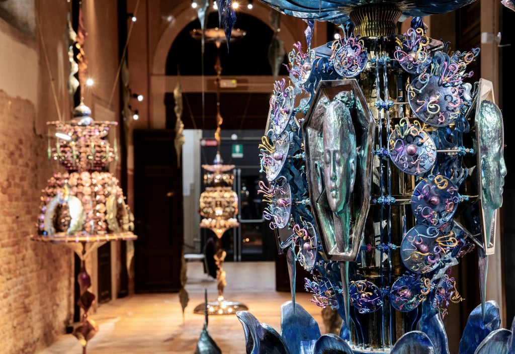 An installation view of Wallace Chan’s “Vessels of Other Worlds” exhibition in Venice. Photo: Federico Sutera An installation view of Wallace Chan’s “Vessels of Other Worlds” exhibition in Venice. Photo: Federico Sutera