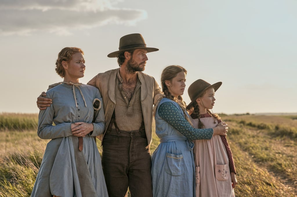 Crosby Fitzgerald as Caroline Ingalls, Luke Bracey as Charles Ingalls, Skywalker Hughes as Mary Ingalls, and Alice Halsey as Laura Ingalls in Little House on the Prairie. Photo: AP Crosby Fitzgerald as Caroline Ingalls, Luke Bracey as Charles Ingalls, Skywalker Hughes as Mary Ingalls, and Alice Halsey as Laura Ingalls in Little House on the Prairie. Photo: AP