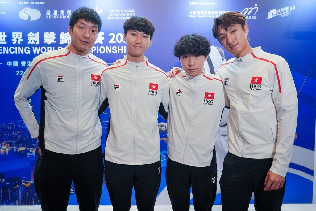 Hong Kong’s foilists (from left) Cheung Ka-long, Leung Chin-yu, Harris Ho and Ryan Choi. Photo: Elson Li Hong Kong’s foilists (from left) Cheung Ka-long, Leung Chin-yu, Harris Ho and Ryan Choi. Photo: Elson Li