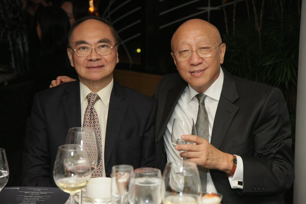 Chen (left) and Liu Yuen-sung, chairman of the Hong Kong Philharmonic Orchestra, in 2008. Photo: courtesy HKPO