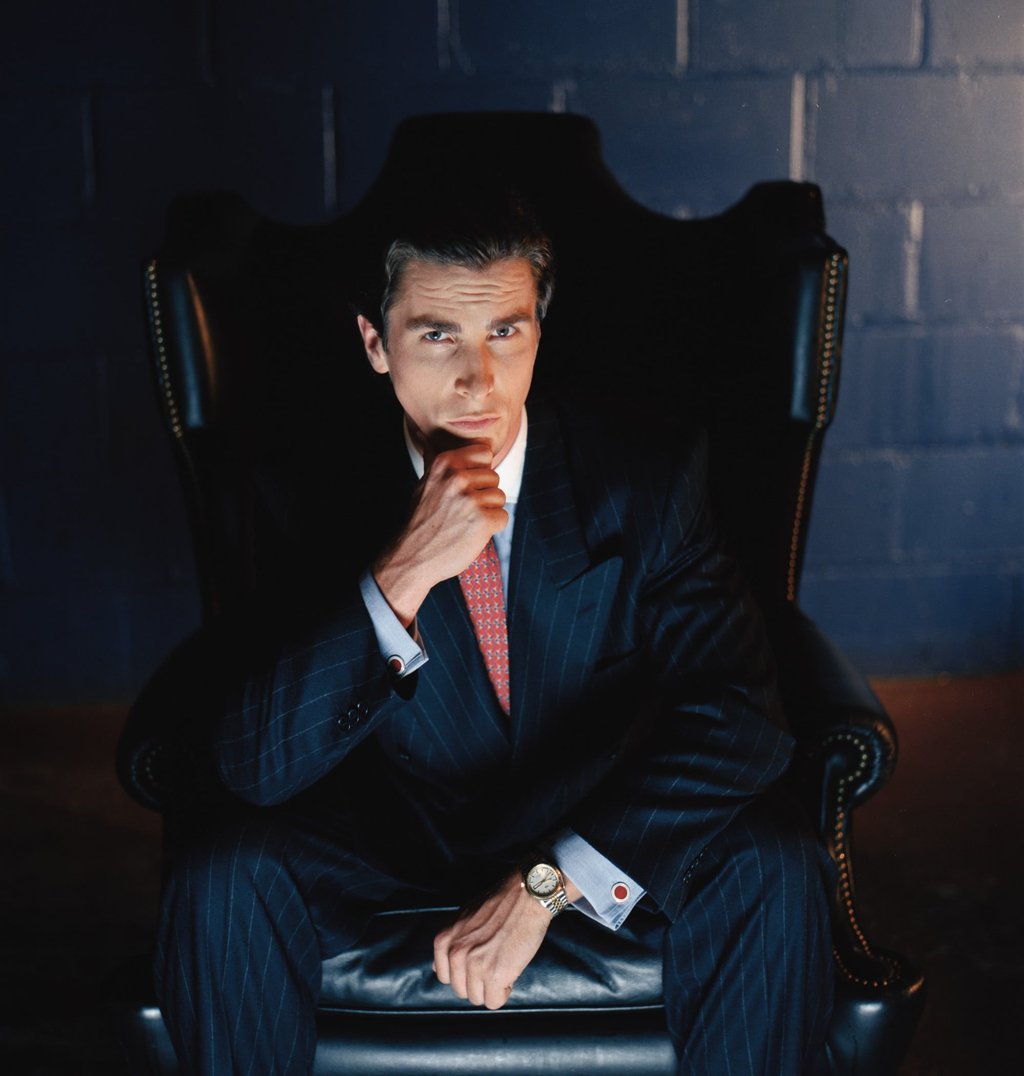 Christian Bale on the set of the 2000 movie American Psycho. Photo: Corbis Sygma Christian Bale on the set of the 2000 movie American Psycho. Photo: Corbis Sygma