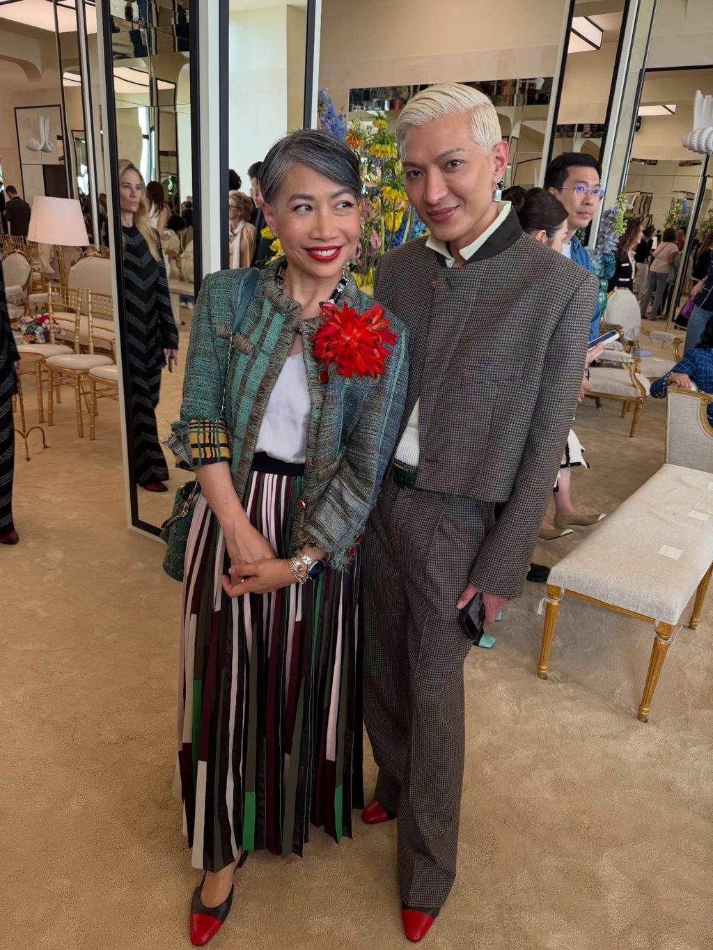 I-Ping Soong with Filipino influencer Bryanboy at the Chanel cruise 2026-2027 show in Biarritz, France. Photo: @plumtr3/Instagram I-Ping Soong with Filipino influencer Bryanboy at the Chanel cruise 2026-2027 show in Biarritz, France. Photo: @plumtr3/Instagram